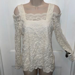 Chicos size 0 cold shoulder top